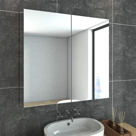 stainless steel mirrored cabinet|mirrored bathroom cabinet 800 wide.